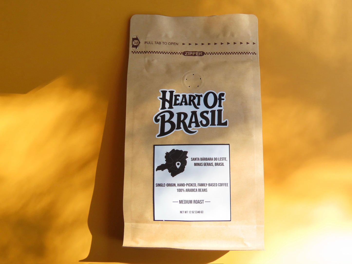 Heart Of Brasil Medium Roast Ground Coffee 10oz - FREE SHIPPING
